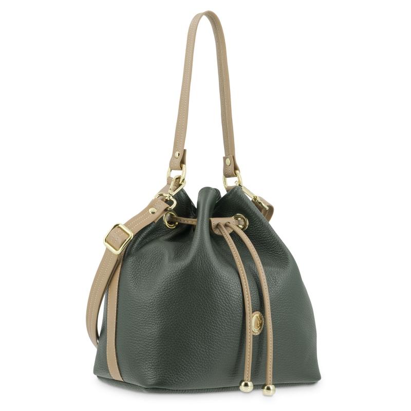 El potro Bolso Saco mujer en piel vacuno color verde - Oasis Superdescuento