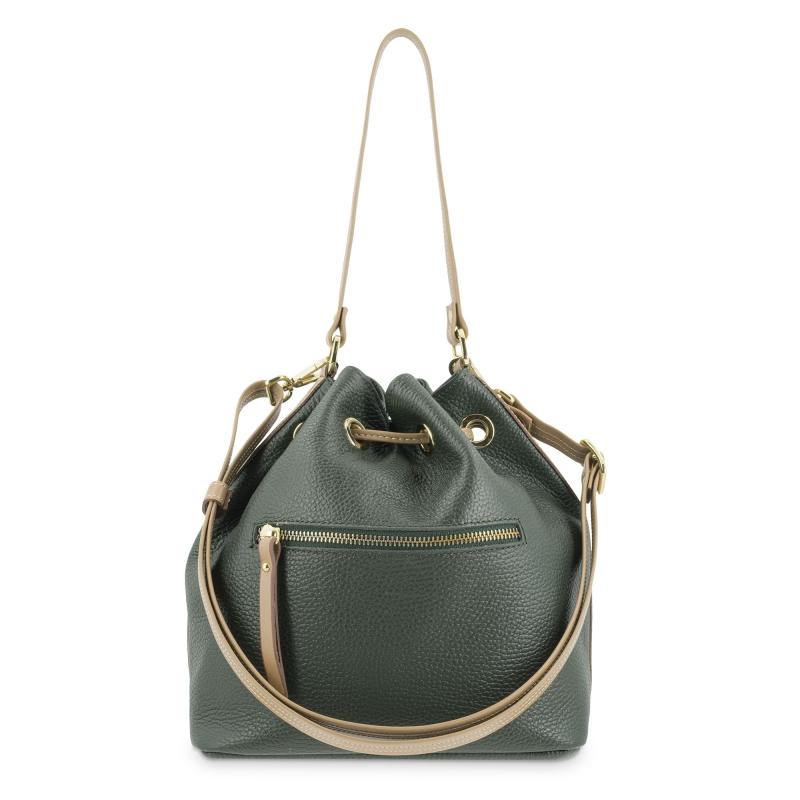 El potro Bolso Saco mujer en piel vacuno color verde - Oasis Superdescuento