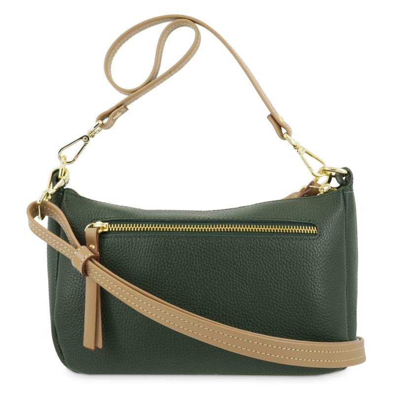 El potro Bolso de 2 asas de mujer en piel vacuno color verde- Oasis Grandes descuentos