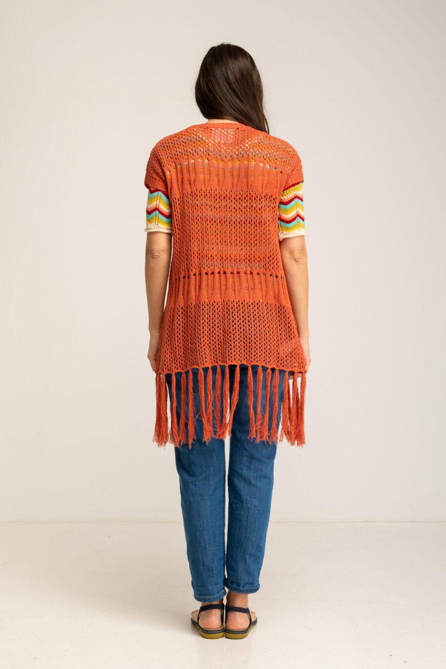 peace&love by calao CHALECO LARGO CROCHET Oferta especial de fábrica