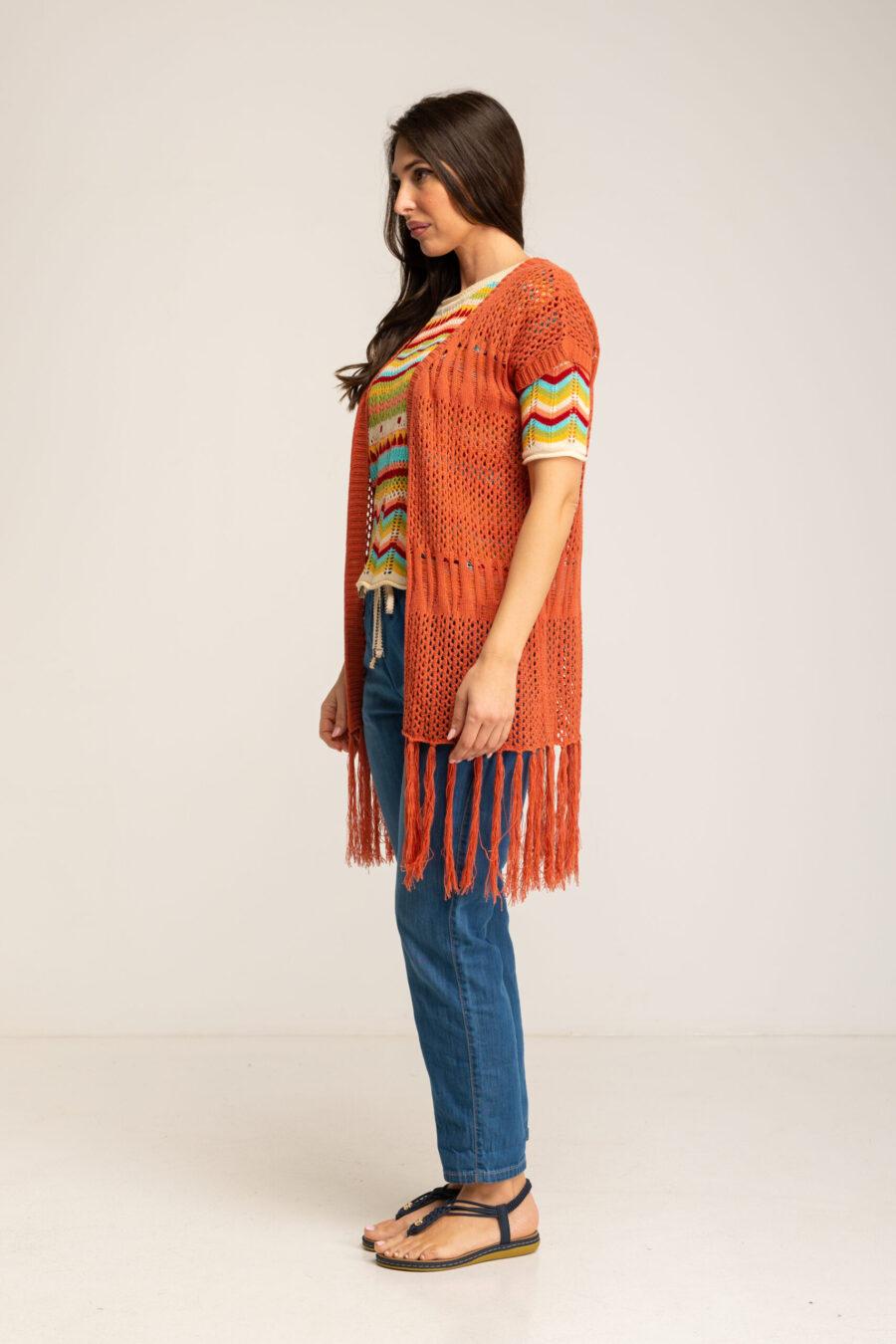 peace&love by calao CHALECO LARGO CROCHET Oferta especial de fábrica