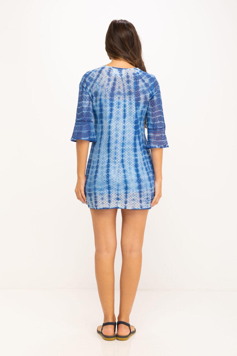 peace&love by calao VESTIDO TIE DYE EN TEJIDO CALADO TIPO CROCHET Superdescuento
