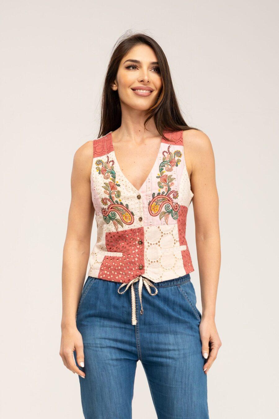 peace&love by calao CHALECO PATCHWORK IC2532CHL Ofertas de temporada