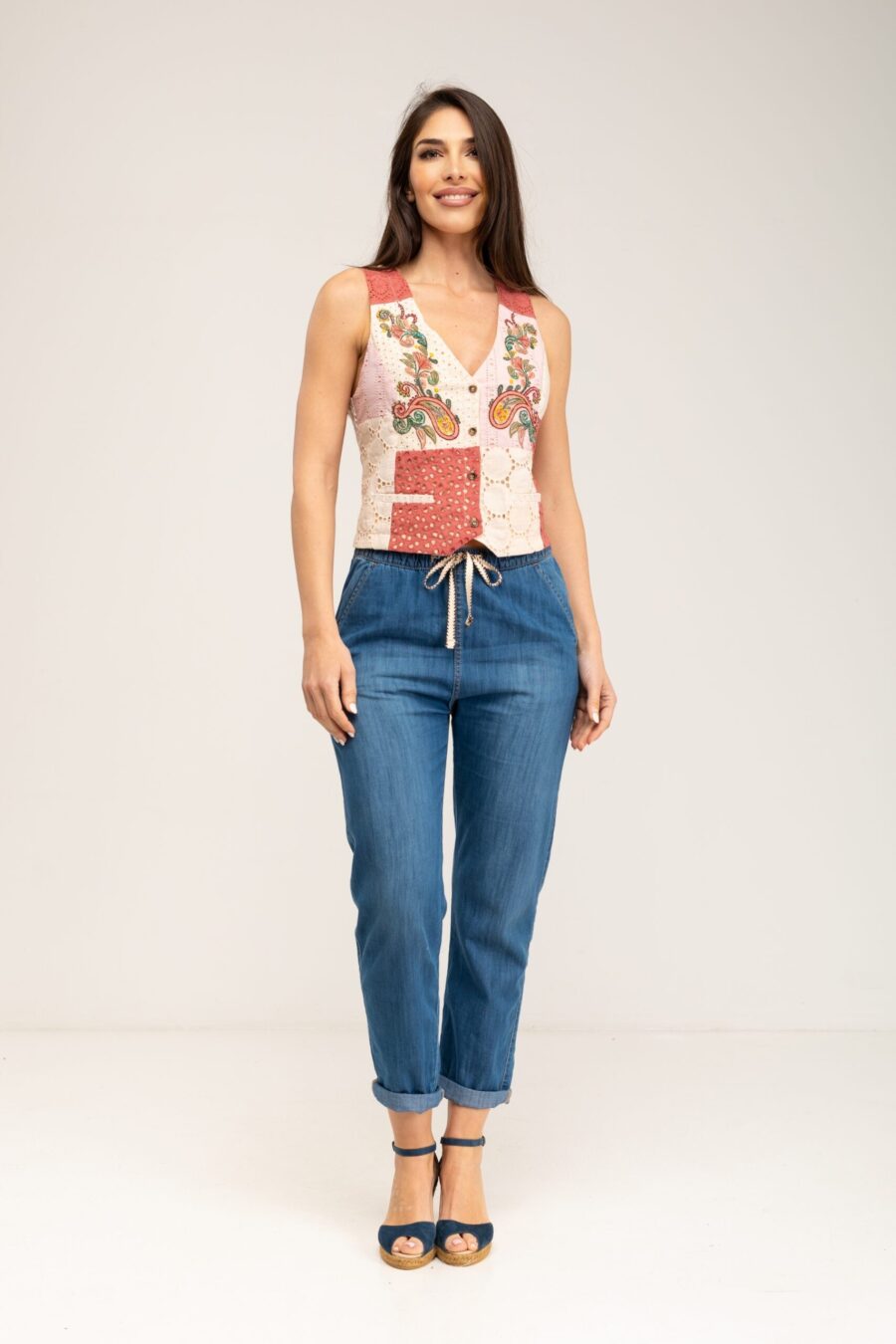 peace&love by calao CHALECO PATCHWORK IC2532CHL Ofertas de temporada