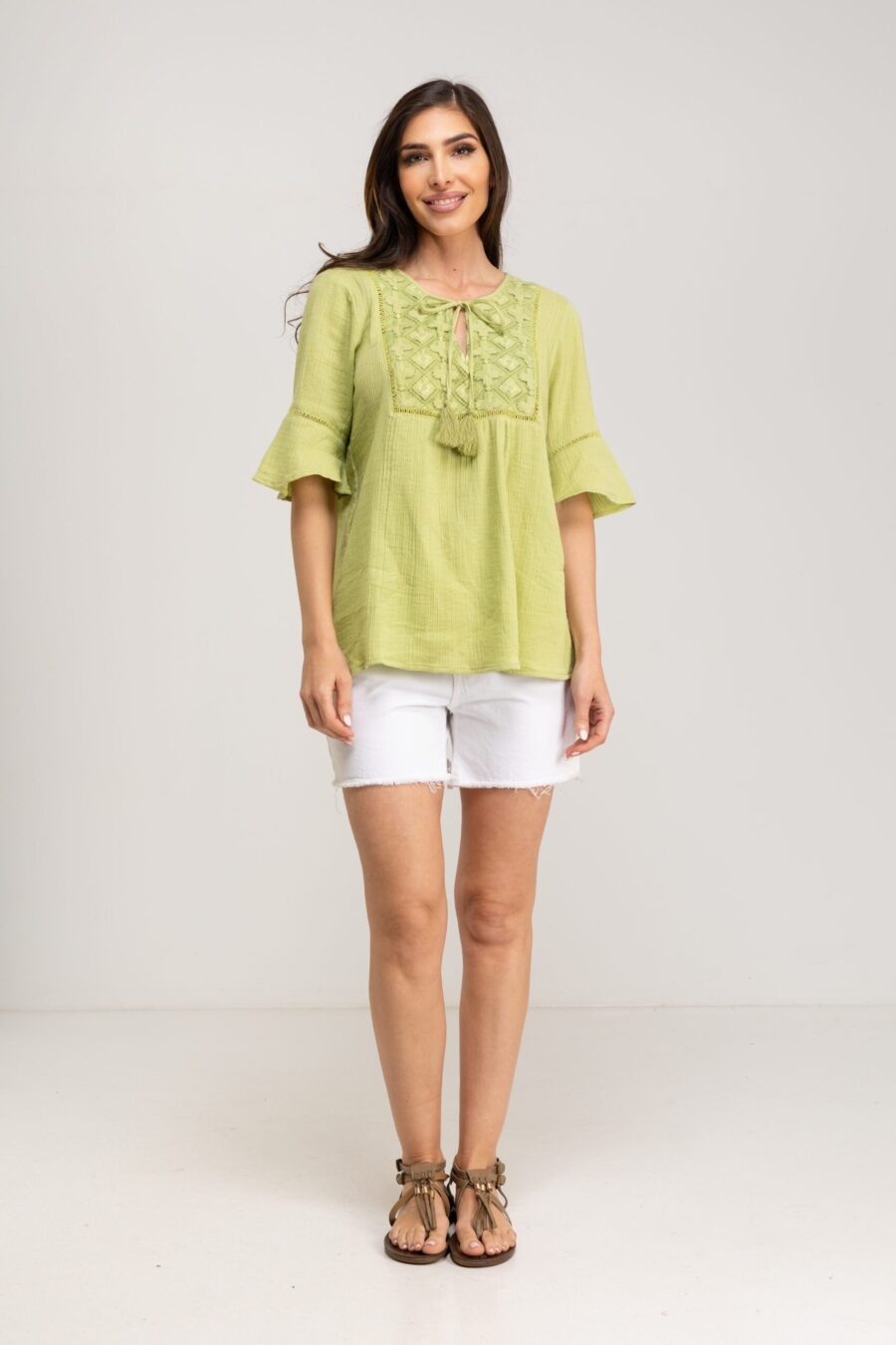 peace&love by calao BLUSA LISA CON APLIQUE DE TEJIDO Rebajas de fin de temporada
