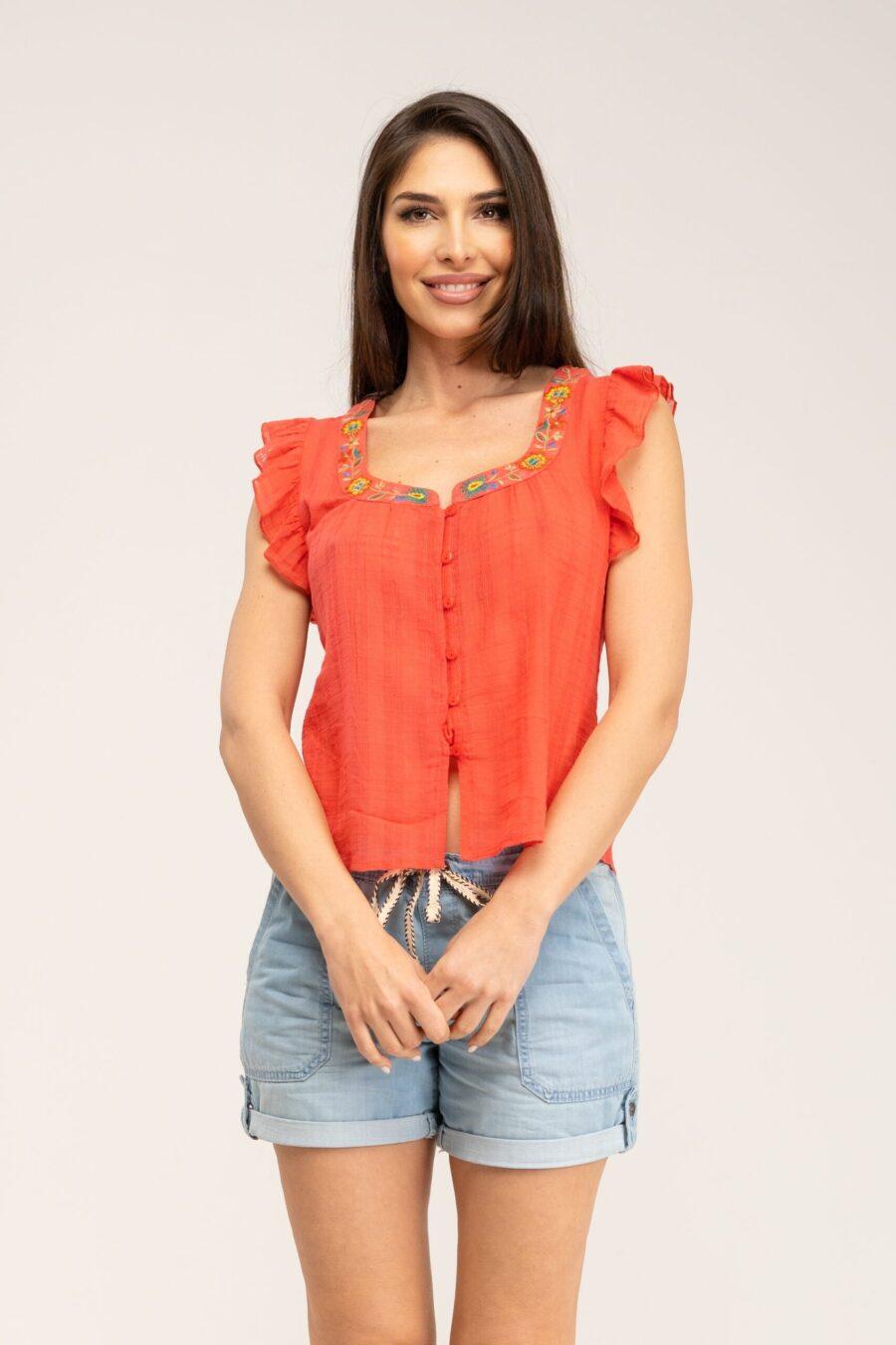 peace&love by calao BLUSA BORDADA DE ASPECTO MANUAL Devoluciones gratuitas