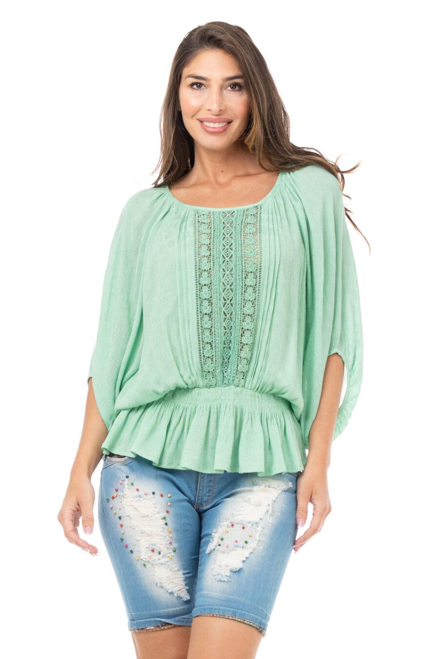 peace&love by calao BLUSA LISA BORDADA En línea