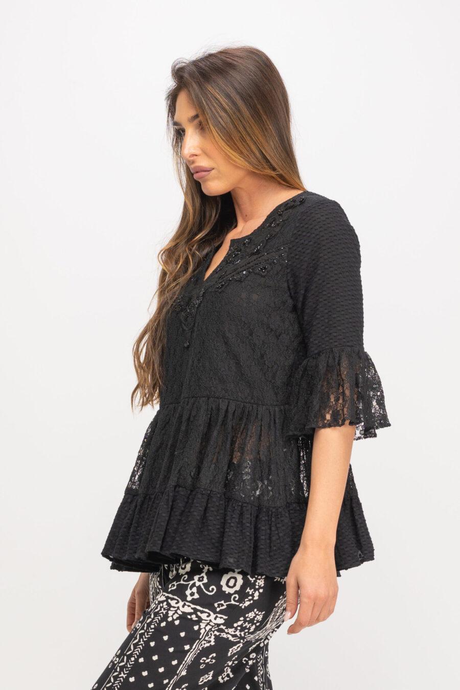 peace&love by calao BLUSA DE ENCAJE MANGA 3/4 Outlet online