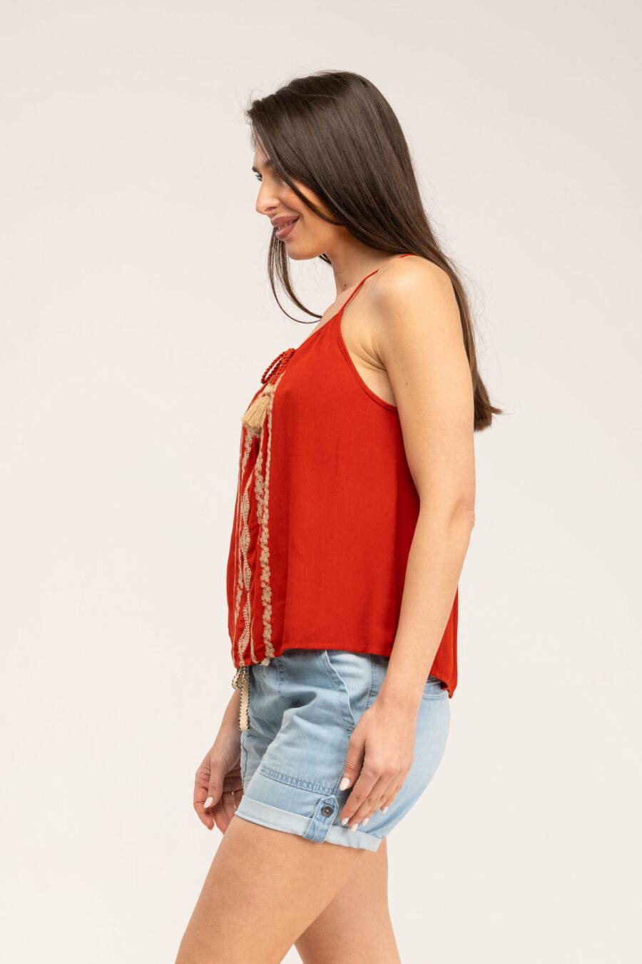 peace&love by calao TOP LISO BORDADO BICOLOR Venta caliente