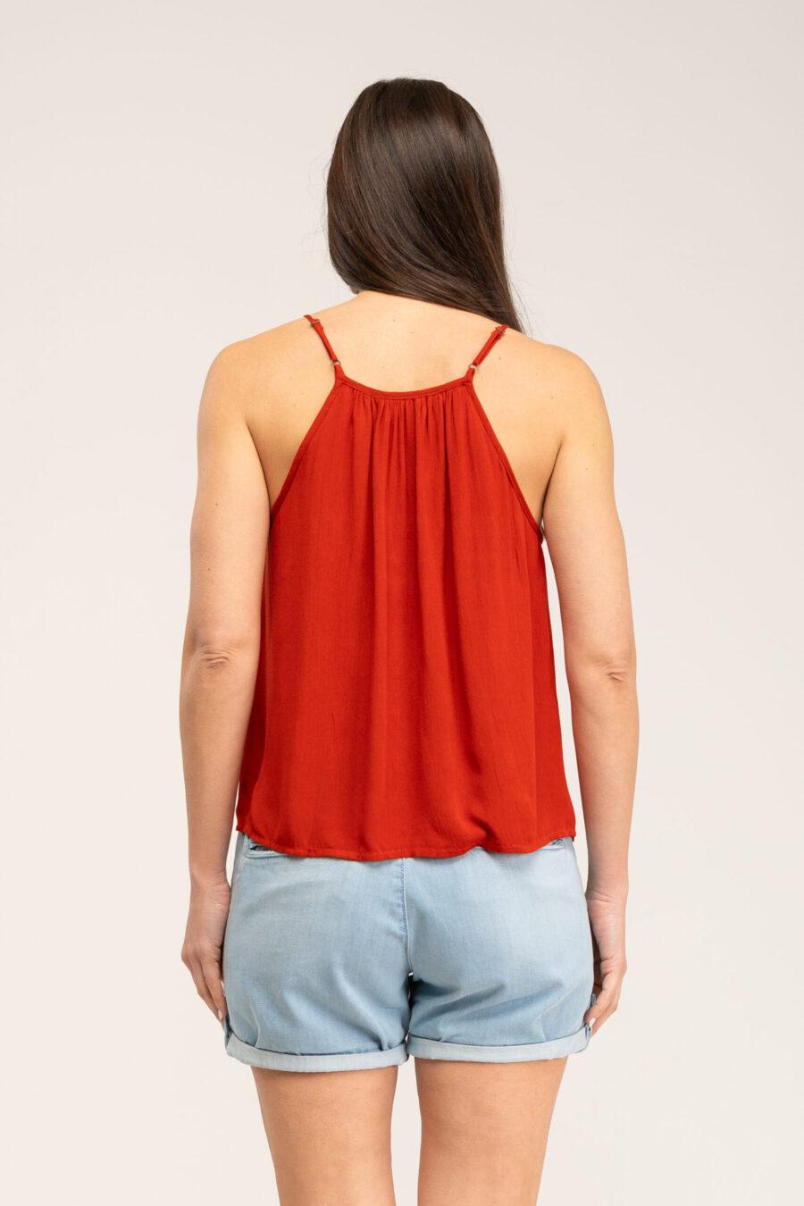 peace&love by calao TOP LISO BORDADO BICOLOR Venta caliente