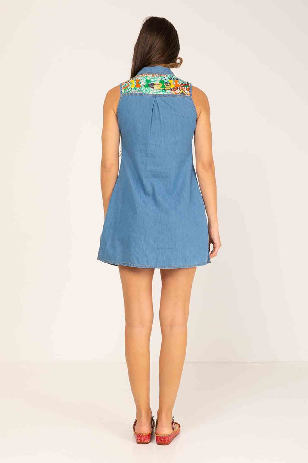 peace&love by calao VESTIDO DENIM ESTILO CAMISERO SIN MANGAS Rebajas baratas