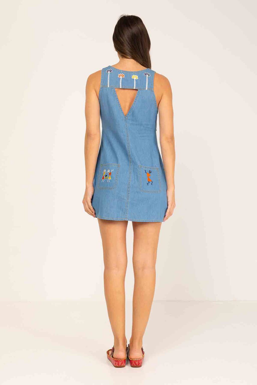 peace&love by calao VESTIDO DENIM CORTO DE TIRANTES Liquidación