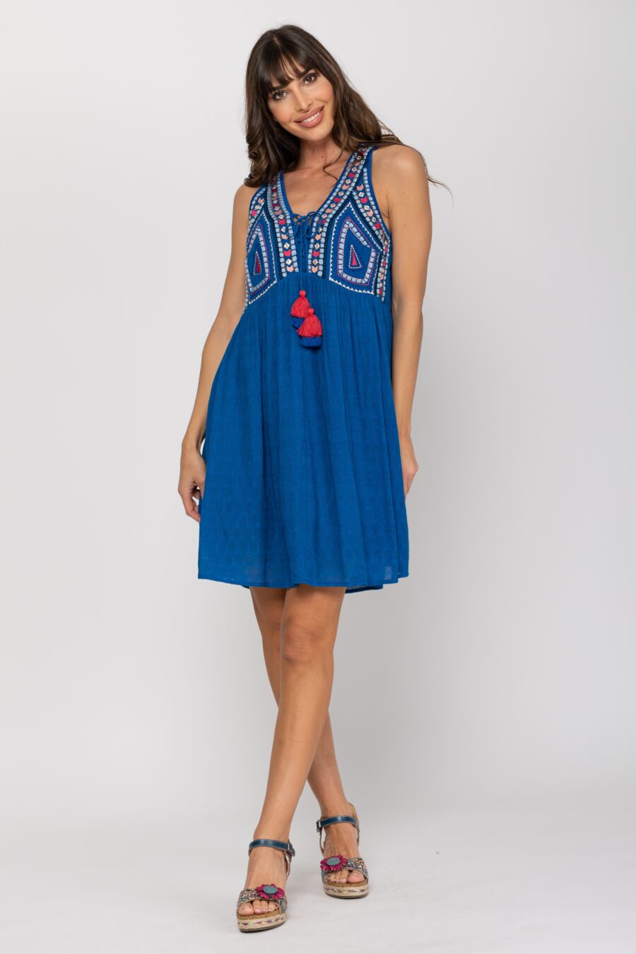 peace&love by calao VESTIDO LISO BORDADO Rebajas top
