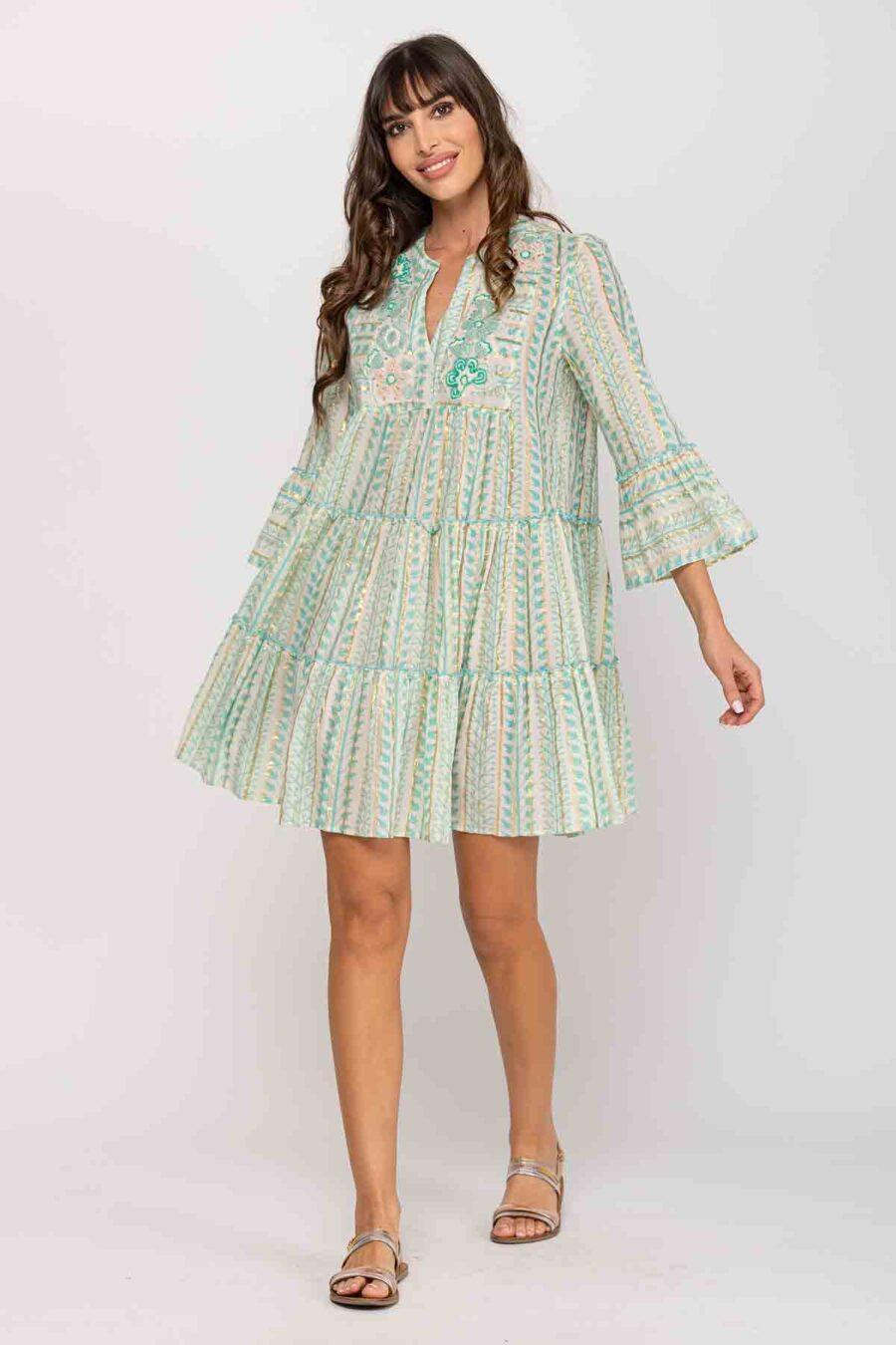 peace&love by calao VESTIDO CUELLO MAO CON ESTAMPADO ÚLTIMAS EDICIONES