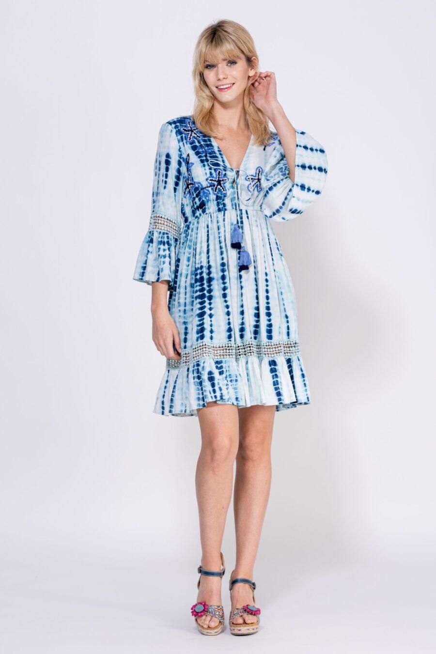 peace&love by calao VESTIDO ESTAMPADO CON ENCAJES Ahorra y exporta