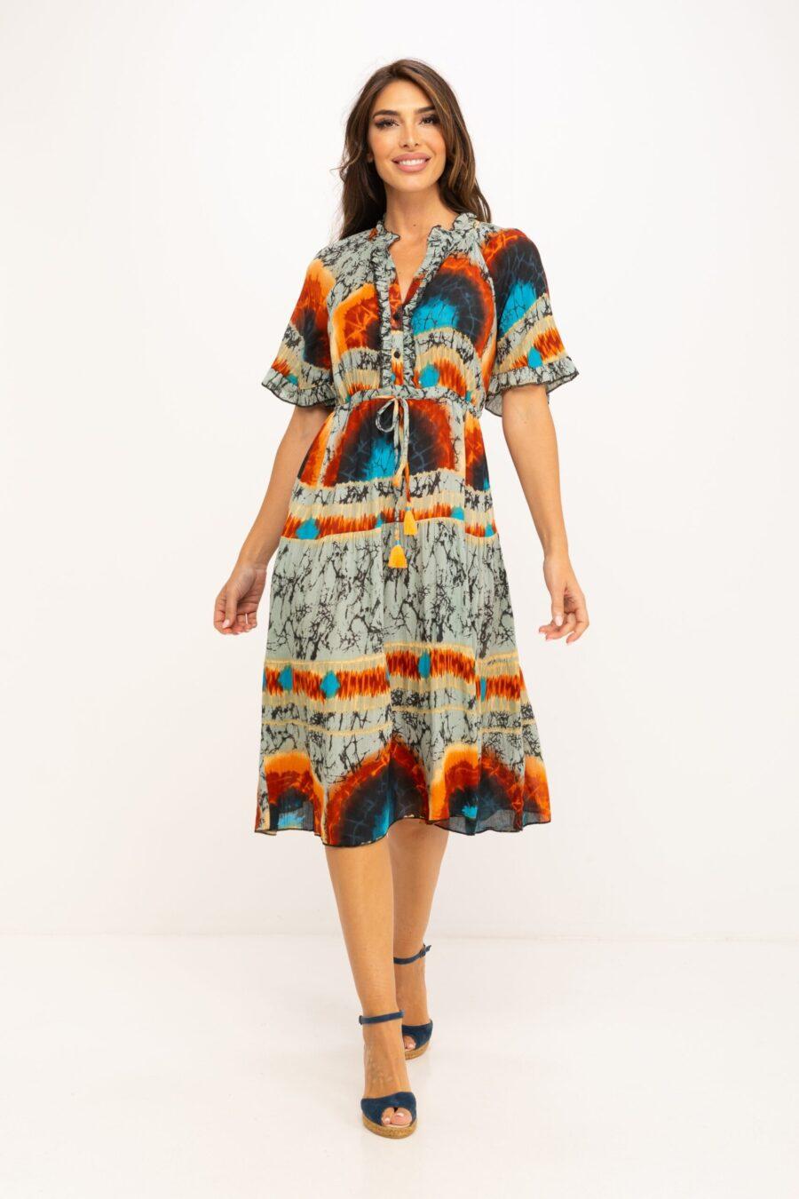 peace&love by calao VESTIDO TYE DYE LARGO En oferta