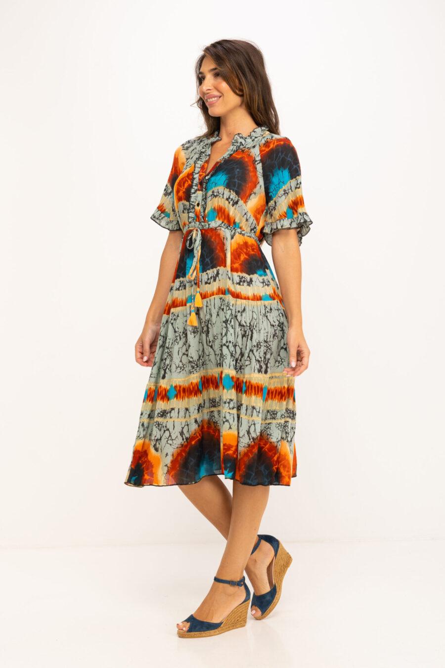 peace&love by calao VESTIDO TYE DYE LARGO En oferta