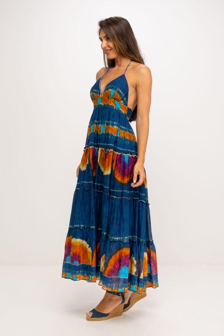 peace&love by calao VESTIDO LARGO TYE DYE ESCOTE EN V Descuentos del mes