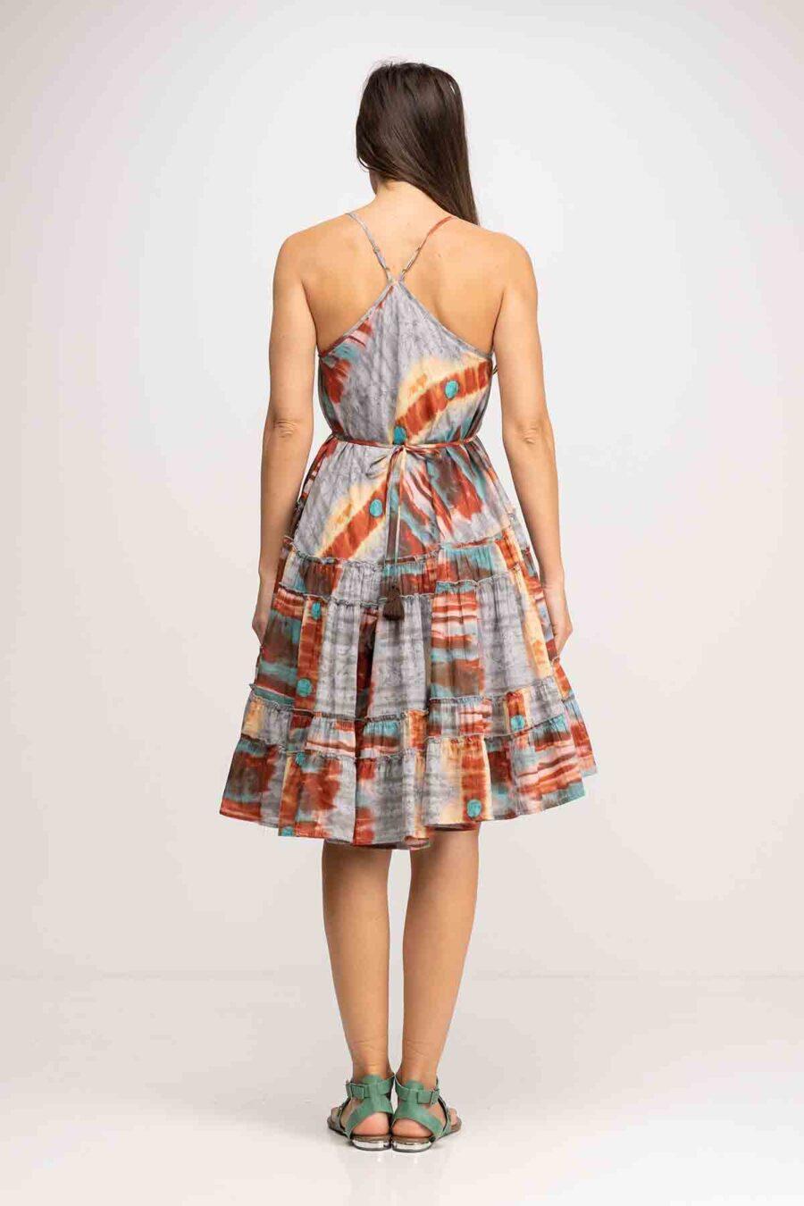 peace&love by calao VESTIDO CORTADO AL BIES LARGO TIE DYE Precio ultrabajo