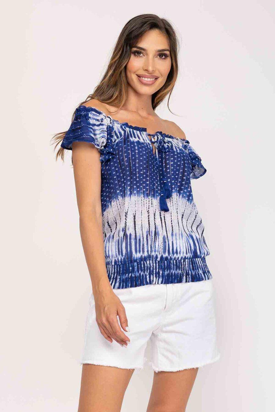 peace&love by calao BLUSA TYE DYE ESCOTE CON ELASTICO En línea