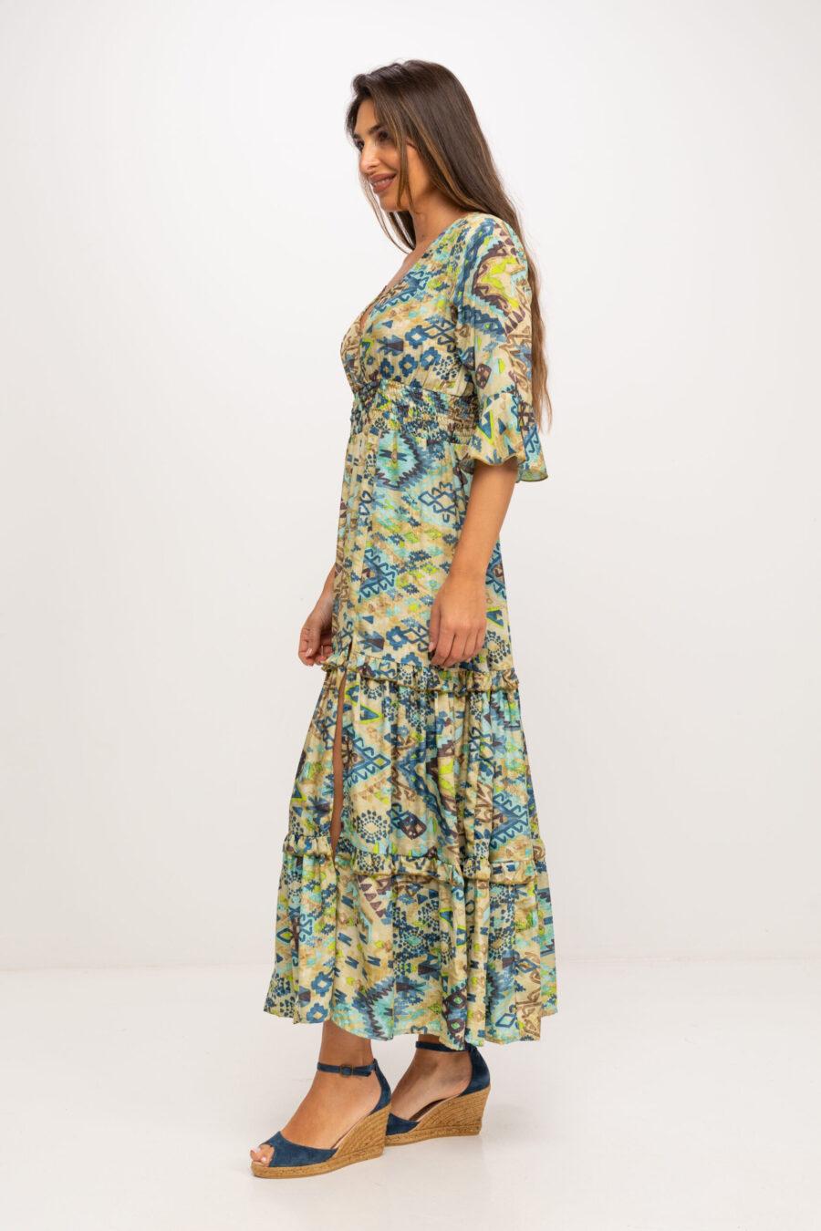 peace&love by calao VESTIDO LARGO ESTAMPADO Venta caliente