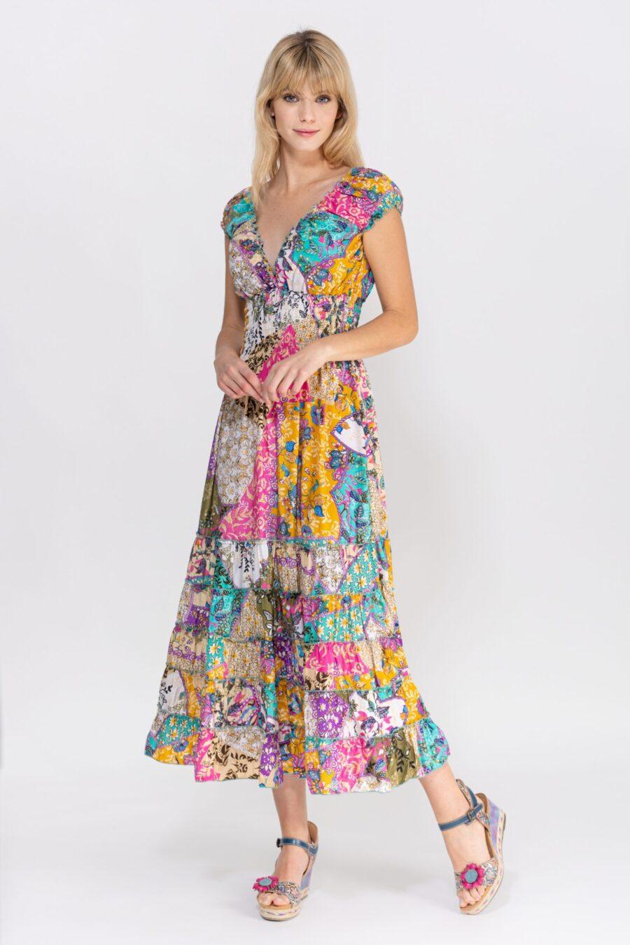 peace&love by calao VESTIDO LARGO ESTAMPADO En oferta