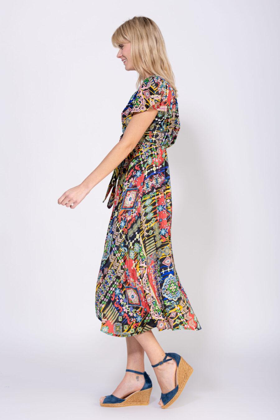 peace&love by calao VESTIDO LARGO CRUZADO ESTAMPADO Descuento