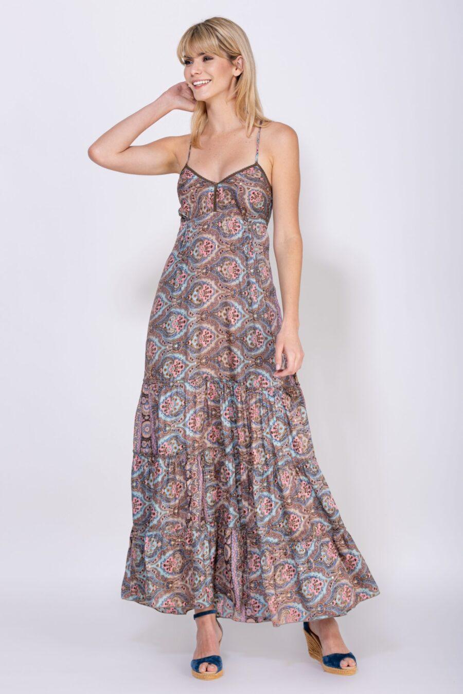 peace&love by calao VESTIDO LARGO ESTAMPADO En oferta