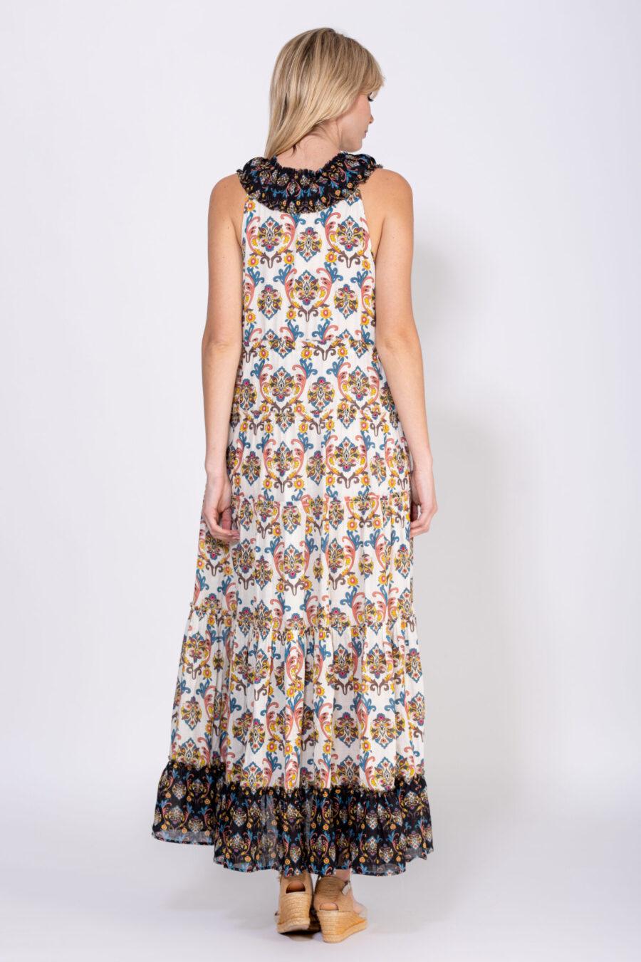 peace&love by calao VESTIDO ESTAMPADO LARGO Venta caliente