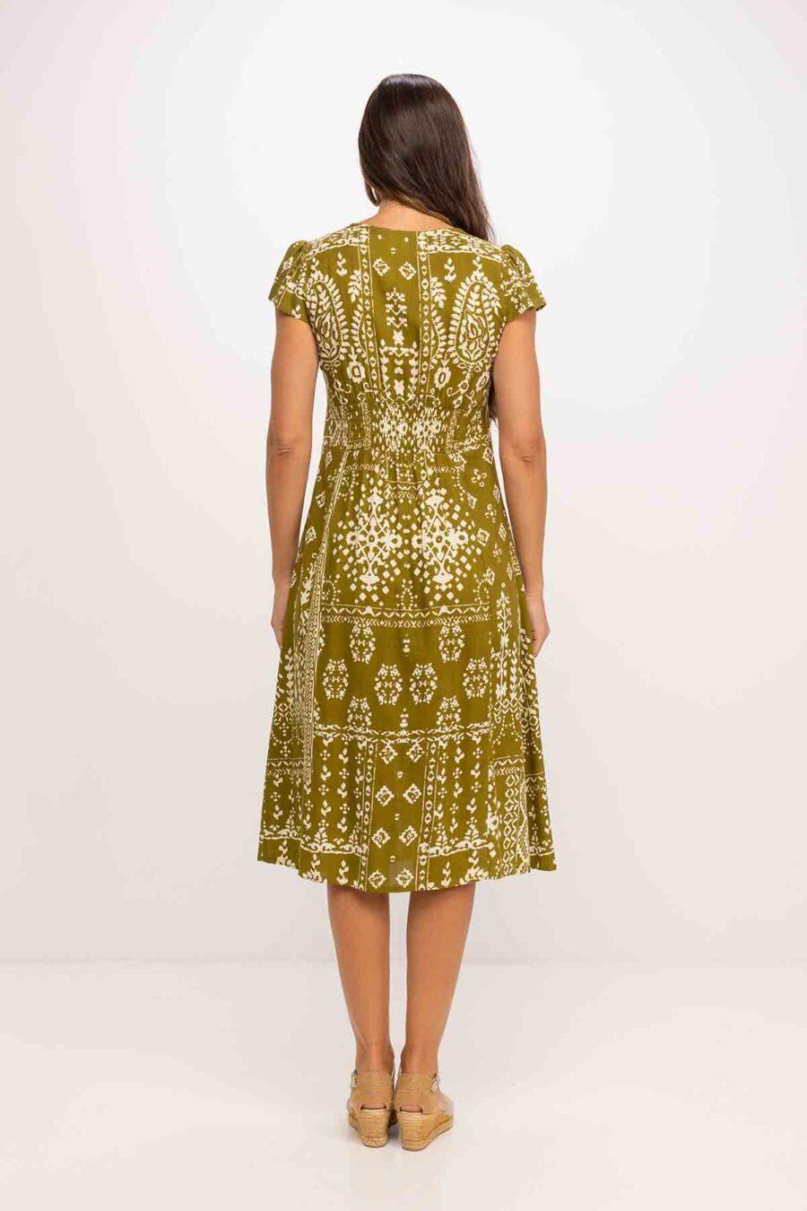 peace&love by calao VESTIDO LARGO ESTAMPADO BITONO Rebajas online