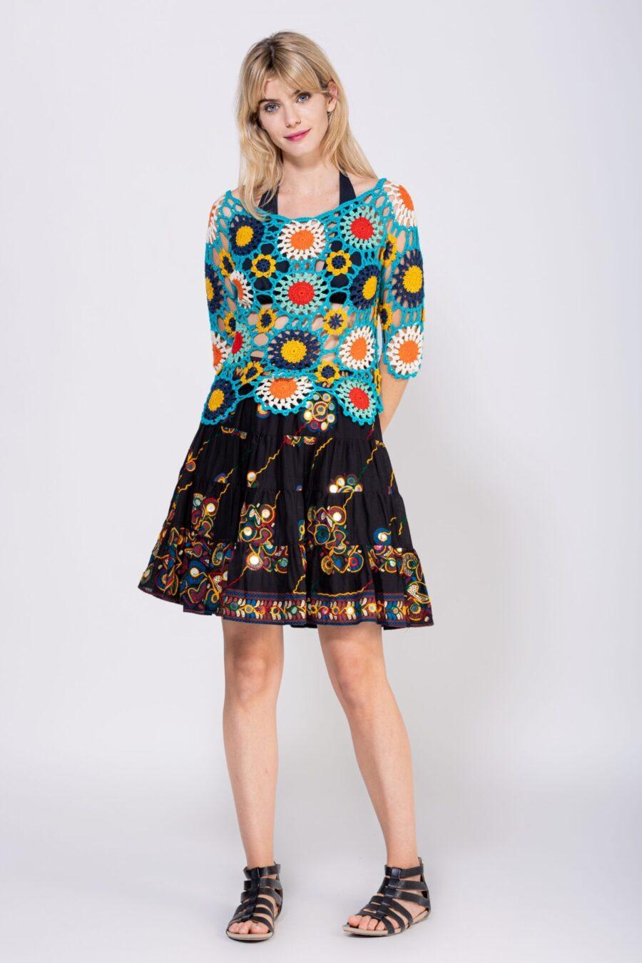 peace&love by calao FALDA MINI LISA CON DETALLES D Ahorra y exporta