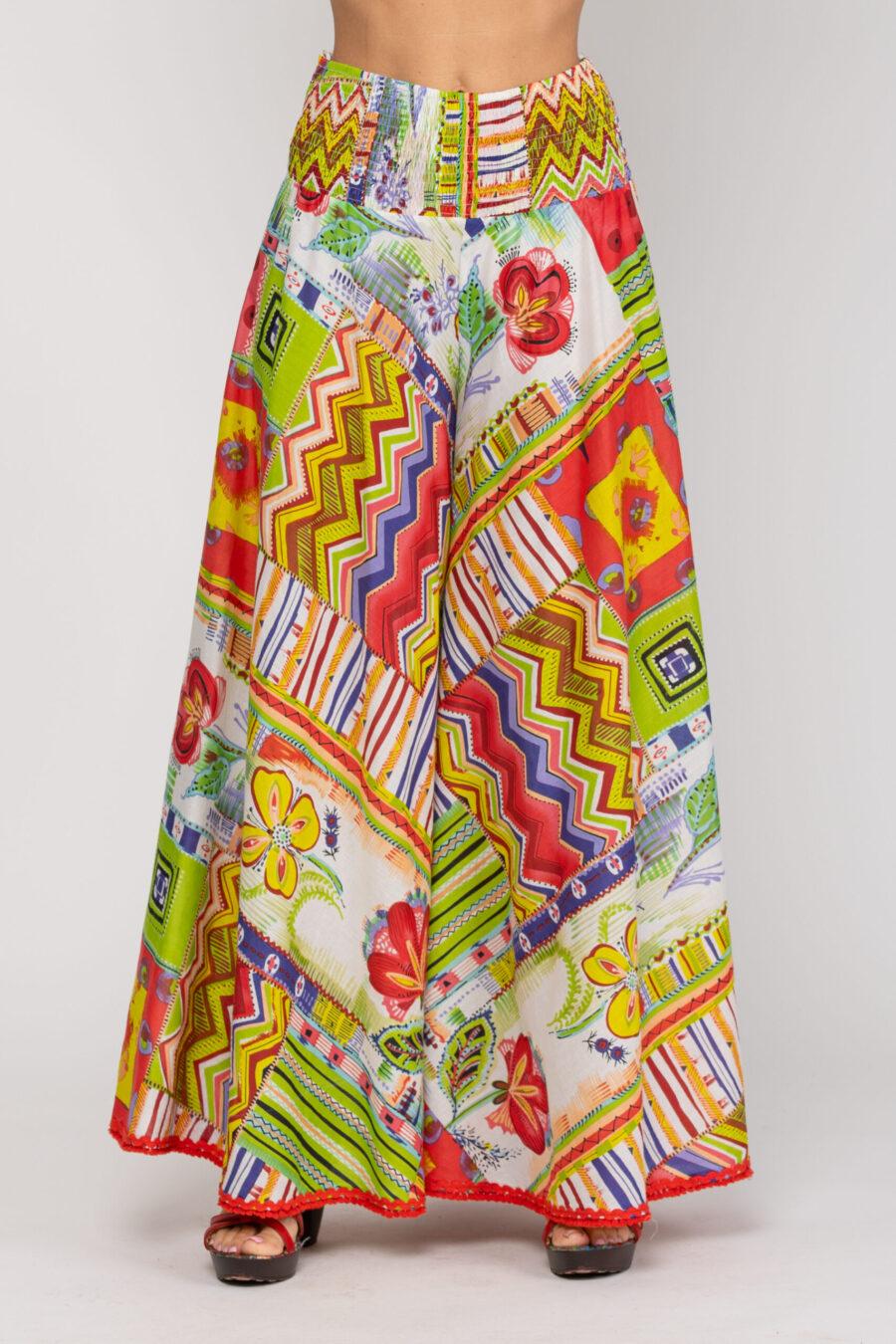peace&love by calao PANTALON ESTAMPADO LARGO En oferta