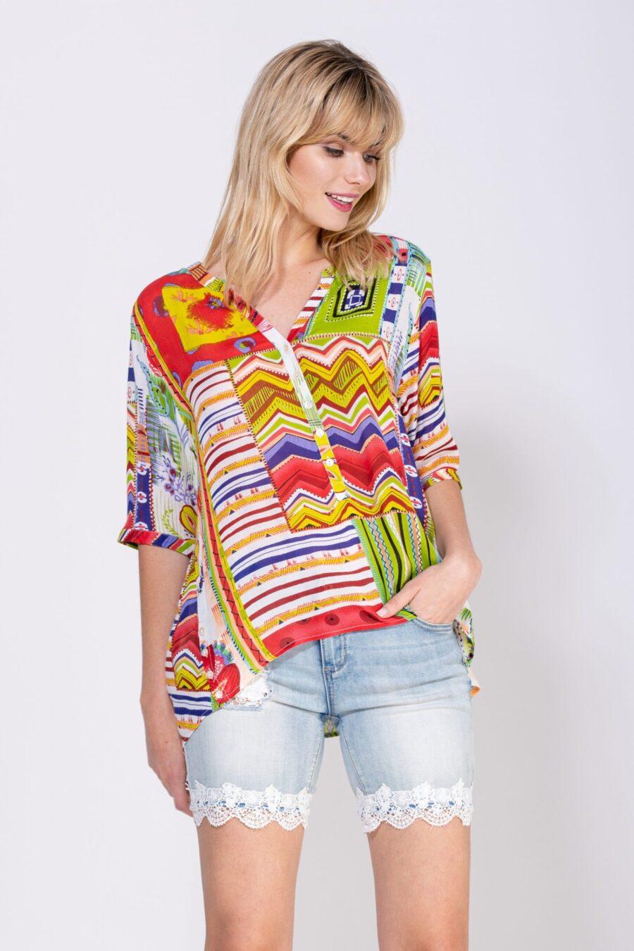 peace&love by calao BLUSA ESTAMPADA ABOTONADA Outlet