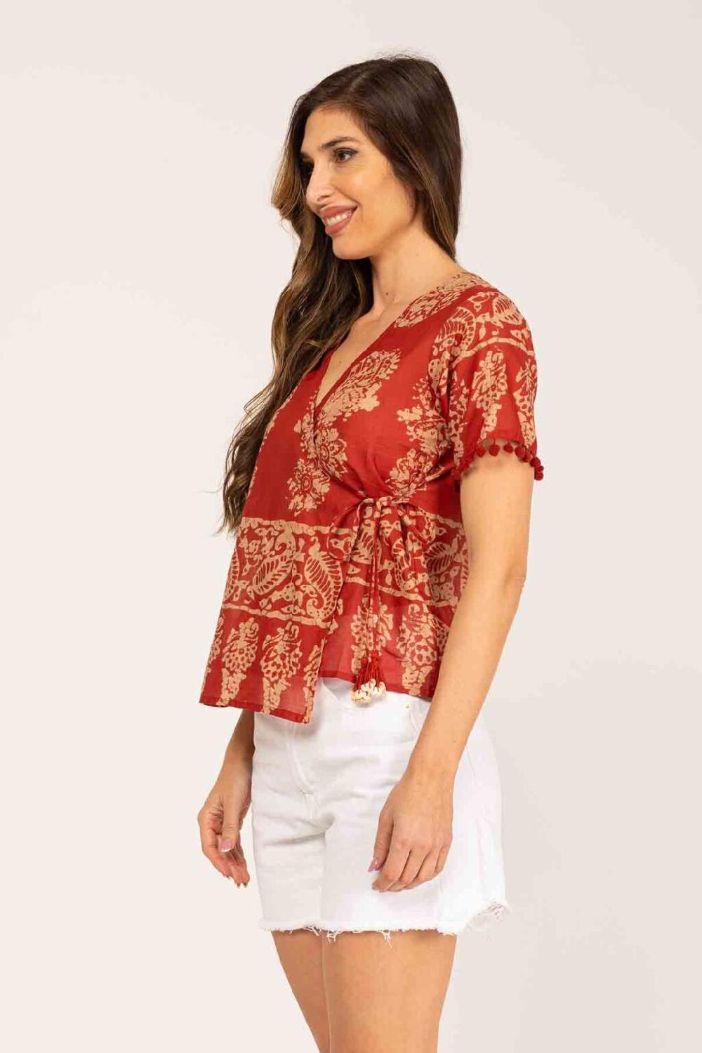 peace&love by calao BLUSA ESTAMPADA TIPO KIMONO Rebajas