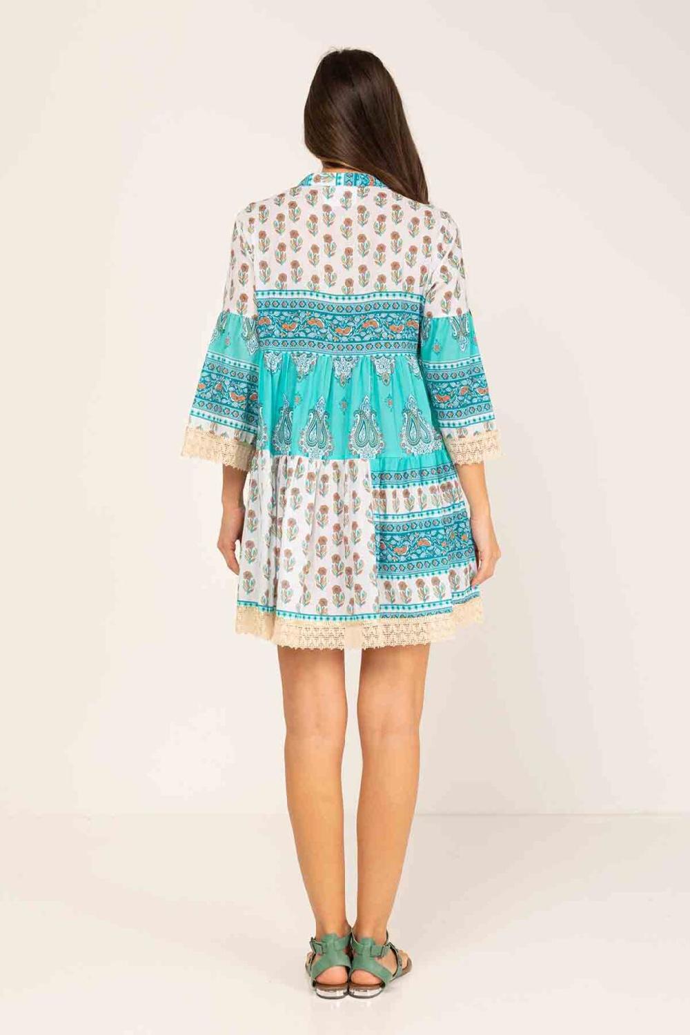 peace&love by calao VESTIDO CORTO ESTAMPADO Venta caliente