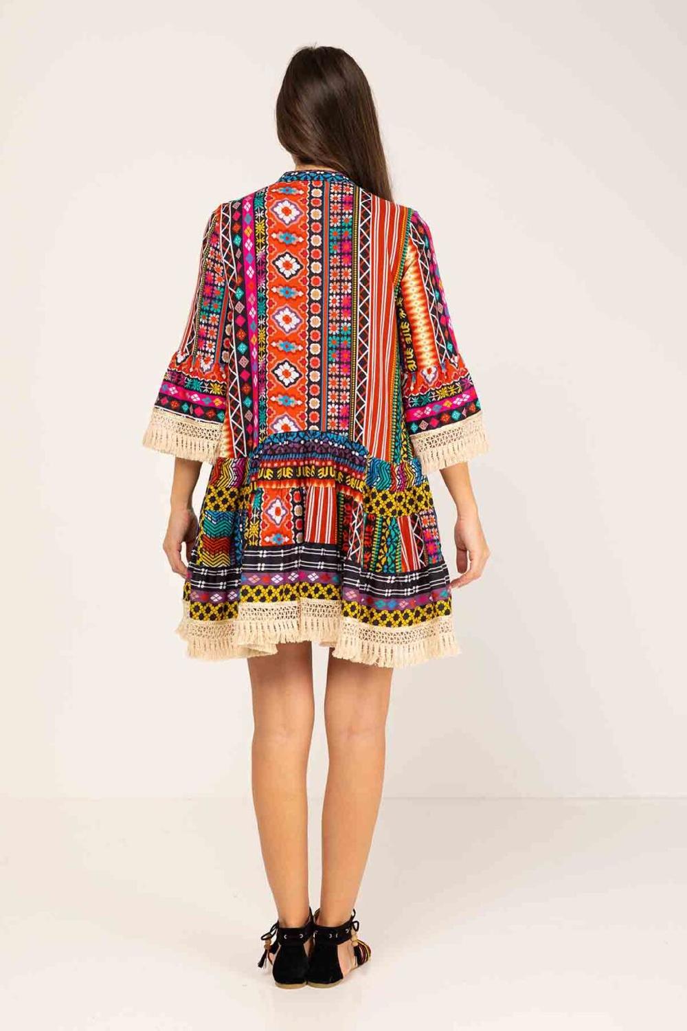peace&love by calao VESTIDO CORTO ESTAMPADO En oferta