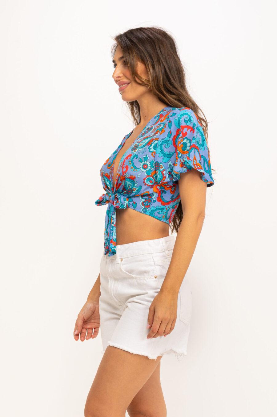 peace&love by calao BLUSA CORTA ESTAMPADA Rebajas baratas