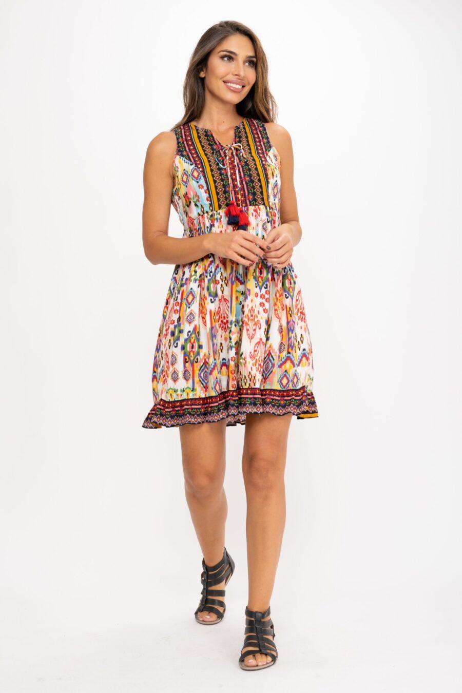 peace&love by calao VESTIDO CON DOS ESTAMPADOS Mejor oferta