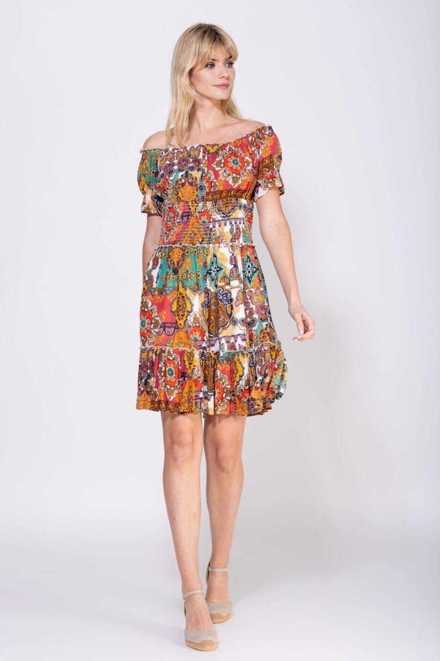 peace&love by calao VESTIDO ESTAMPADO CORTO Precios de Black Friday