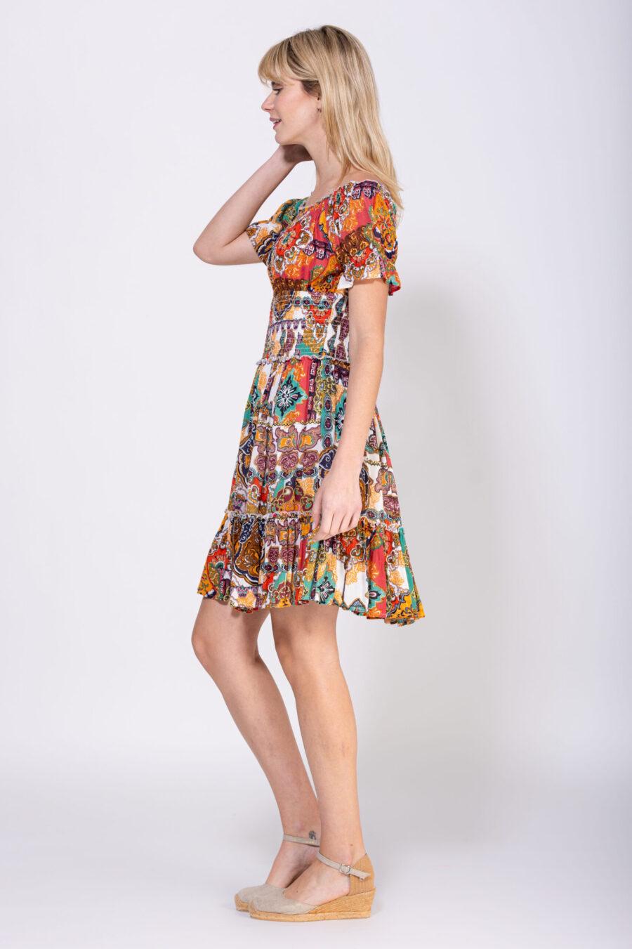 peace&love by calao VESTIDO ESTAMPADO CORTO Precios de Black Friday