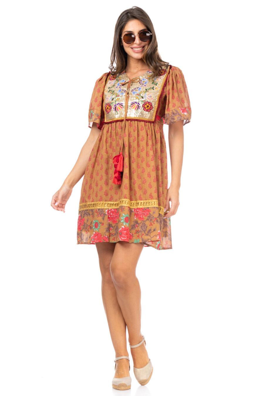 peace&love by calao VESTIDO ESTAMPADO CON BORDADO Outlet