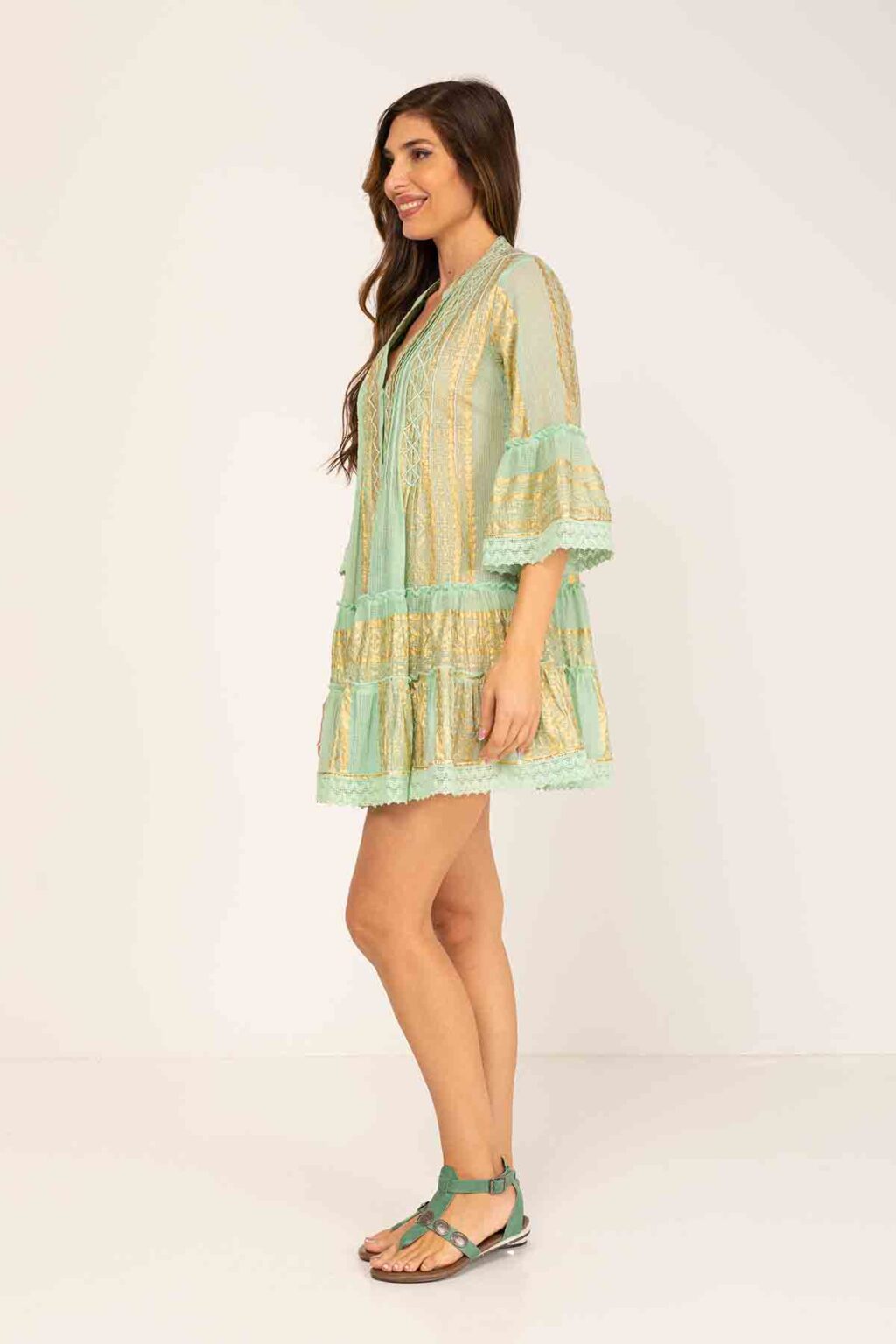 peace&love by calao VESTIDO ESTAMPADO CORTO ESTILO ROCOCO Outlet online