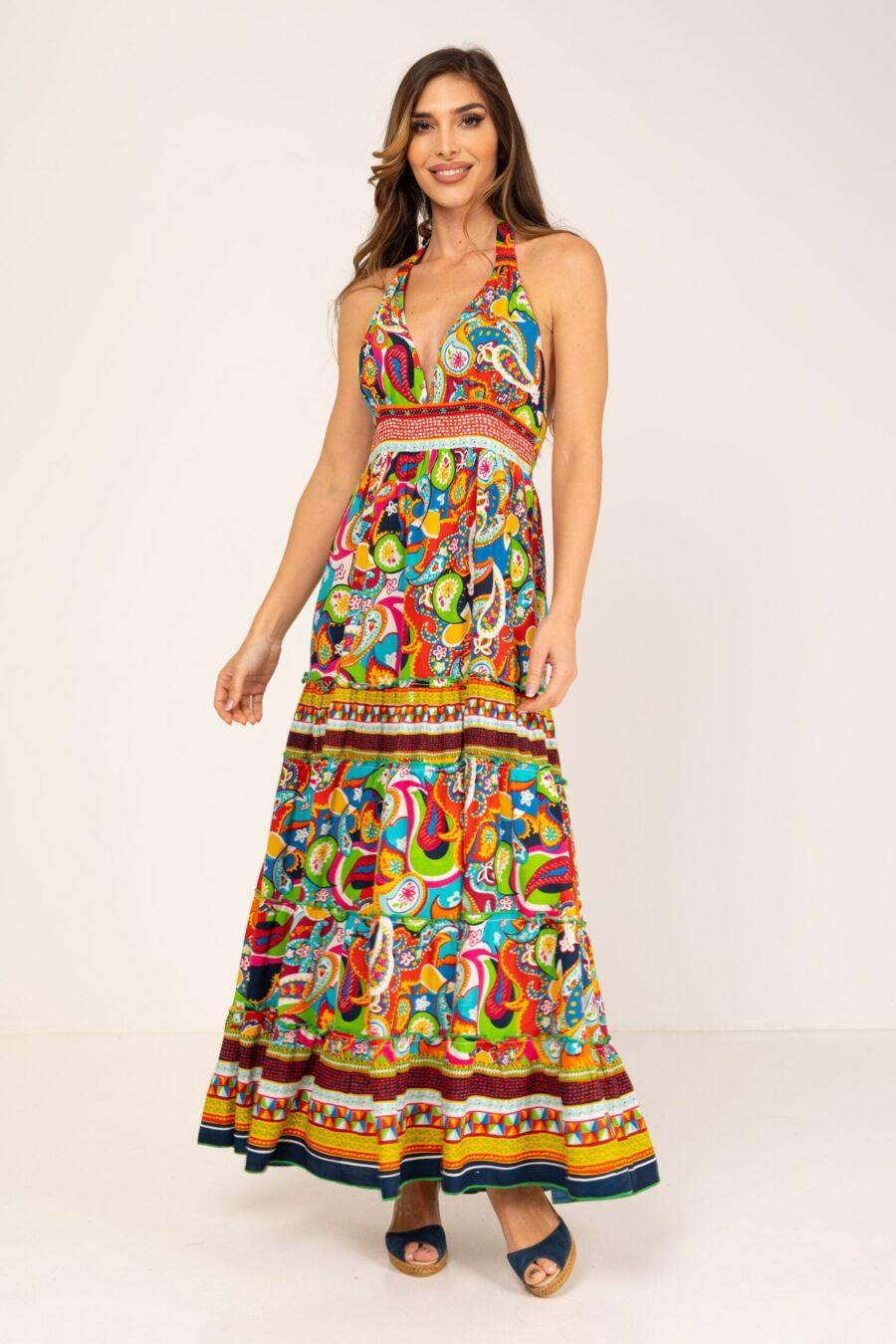 peace&love by calao VESTIDO LARGO TIRANTES AL CUELLO Rebajas