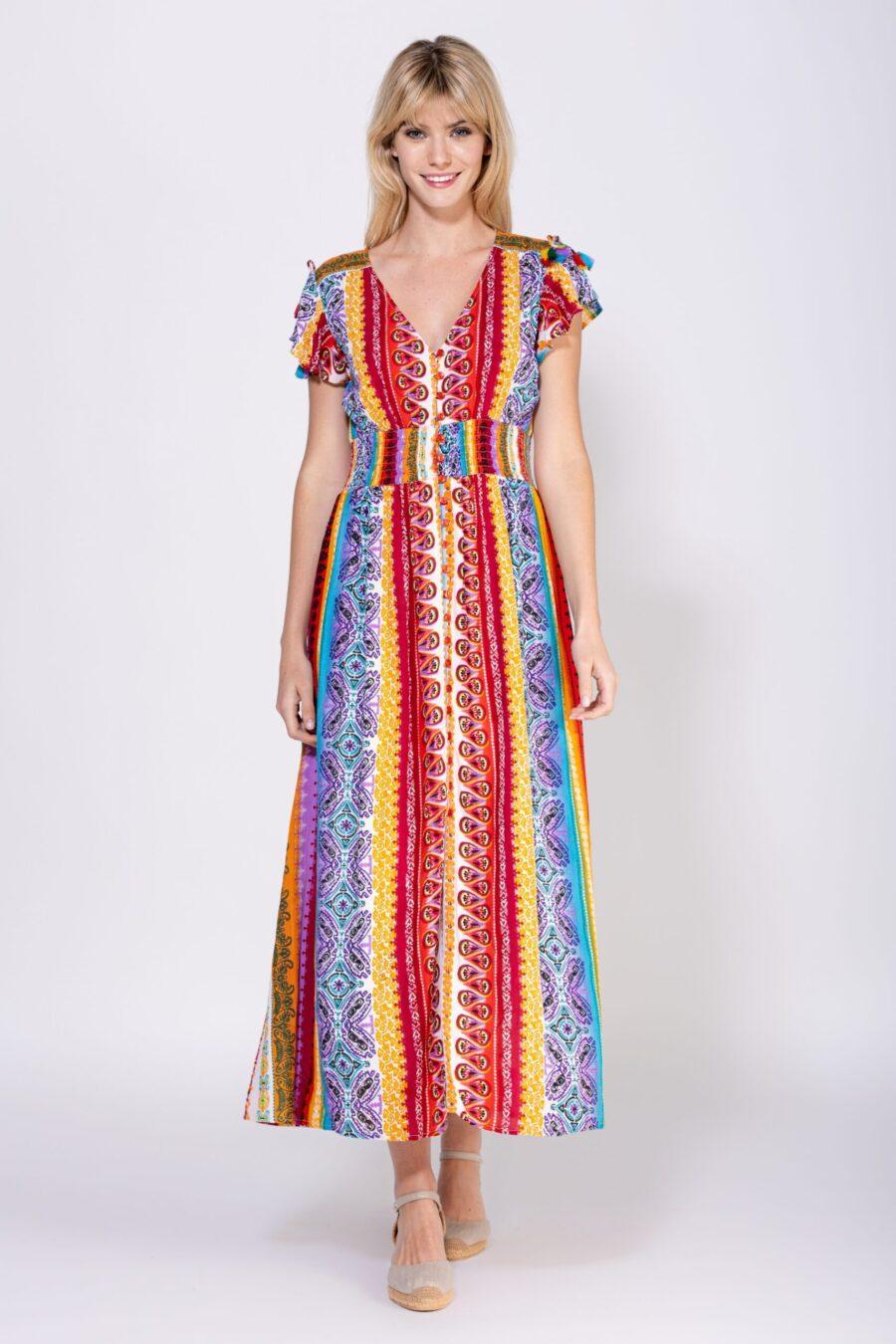 peace&love by calao VESTIDO LARGO ESTAMPADO Rebajas de fábrica