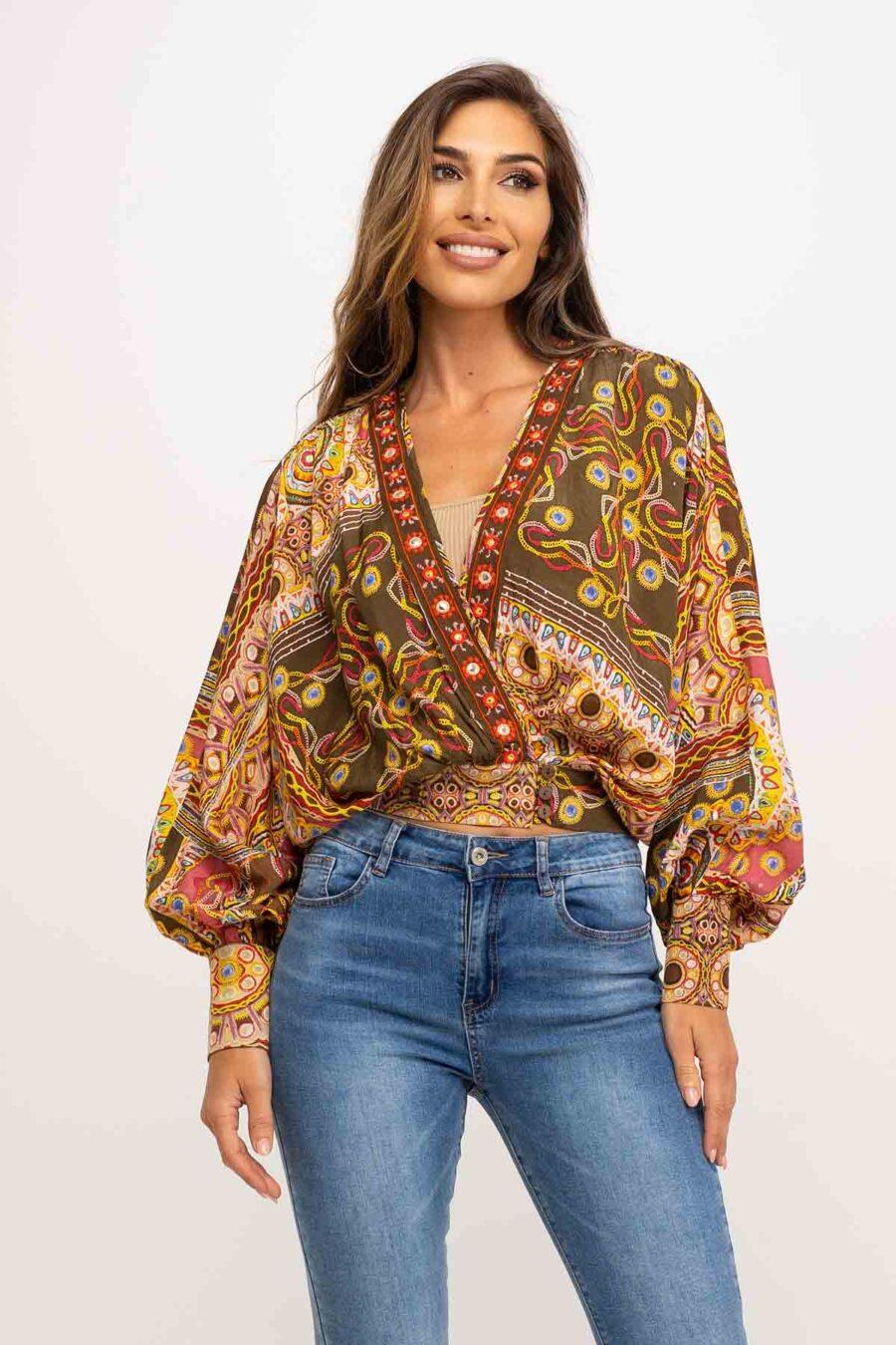 peace&love by calao BLUSA CON BORDADOS PR1095B Liquidación