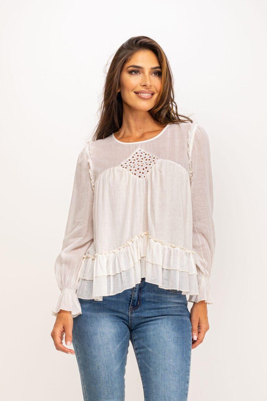 peace&love by calao BLUSA ALGODÓN IC1042B Tienda de fábrica