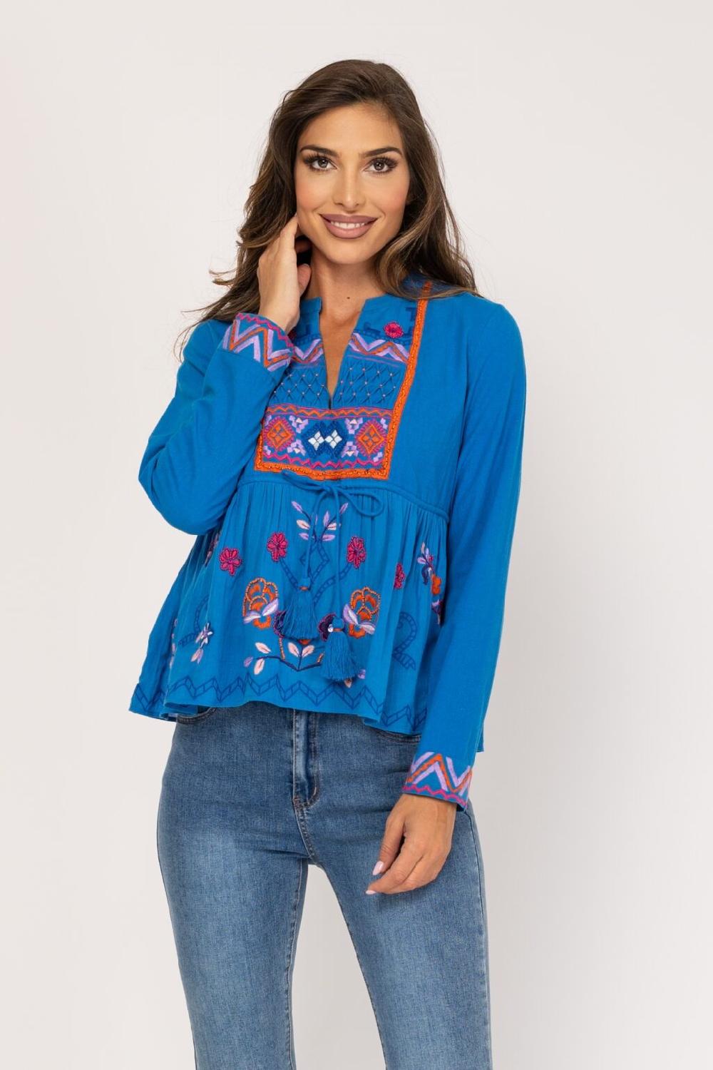 peace&love by calao BLUSA LISA CON BORDADOS PR8196B Última moda
