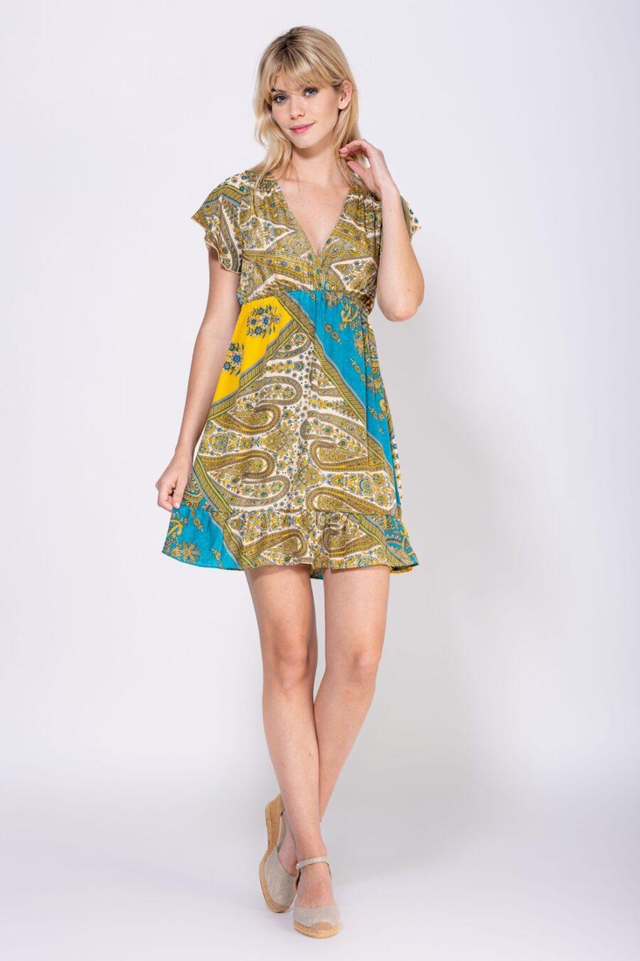 peace&love by calao VESTIDO CORTO CON MANGA CORTA Rebajas