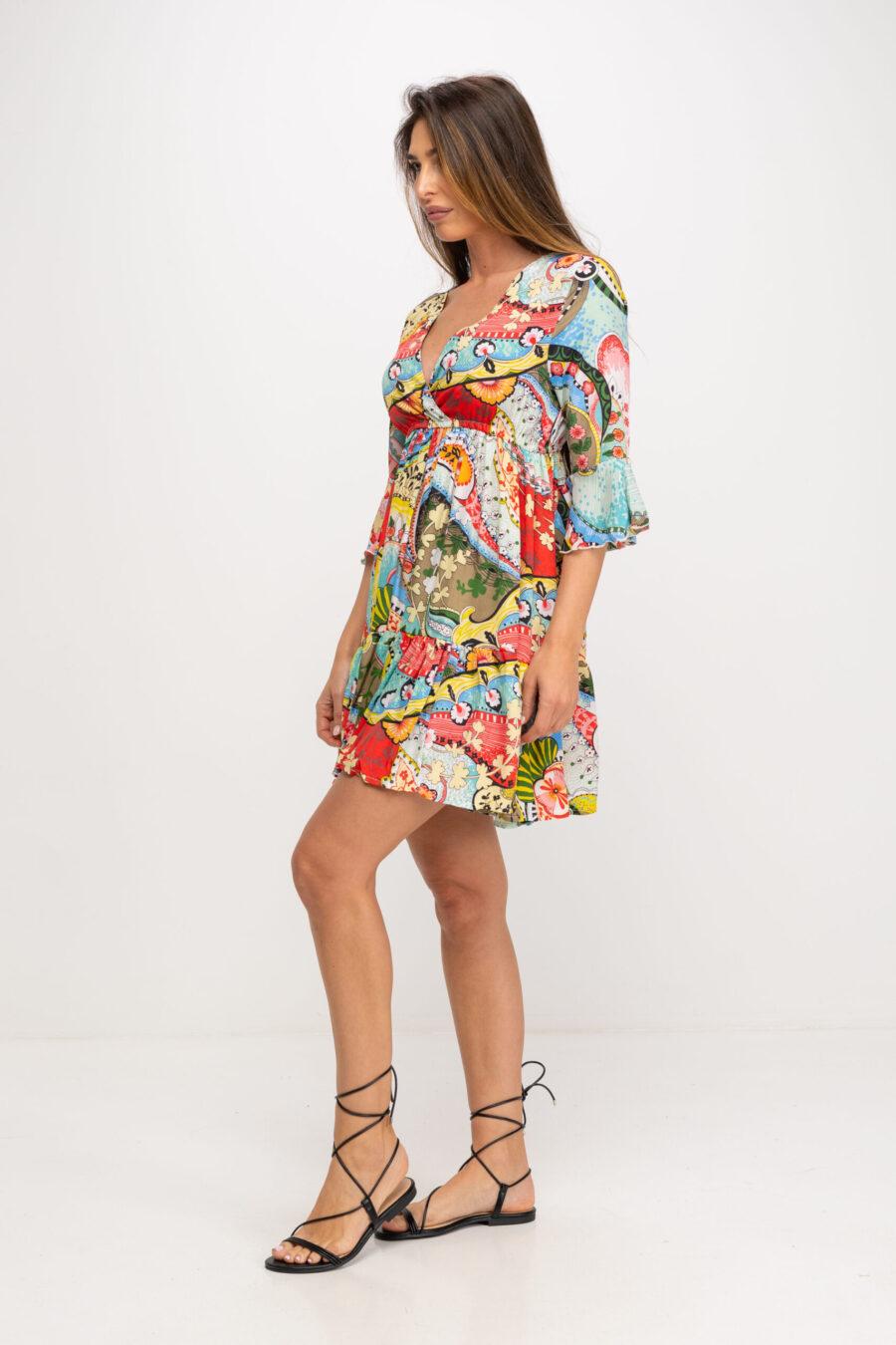 peace&love by calao VESTIDO ESTAMPADO CORTO Venta caliente