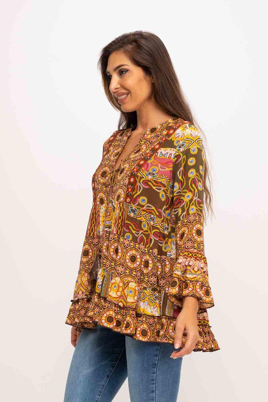 peace&love by calao TUNICA ESTAMPADA CON BORDADOS PR1094TU Último día